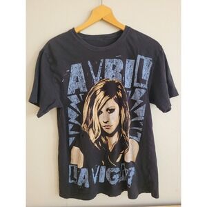 Iconic Avril Lavigne The Black Star TOUR Cotton Black T-Shirt Size S